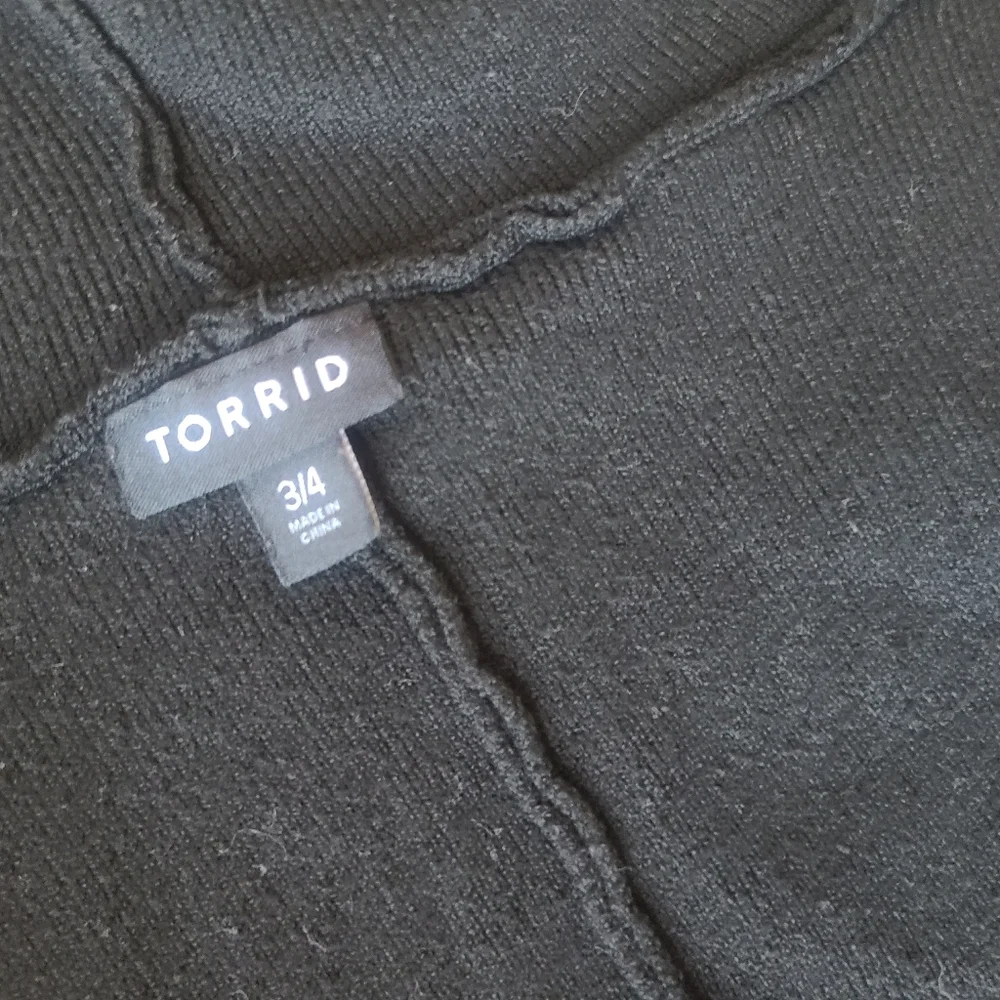 Torrid Black Cardigan Sweater With Hoodie Pluz Size 3XL 4XL